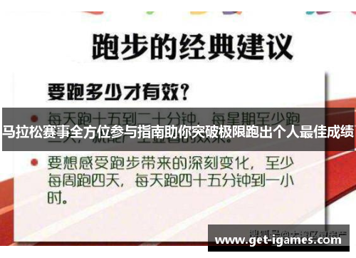 马拉松赛事全方位参与指南助你突破极限跑出个人最佳成绩